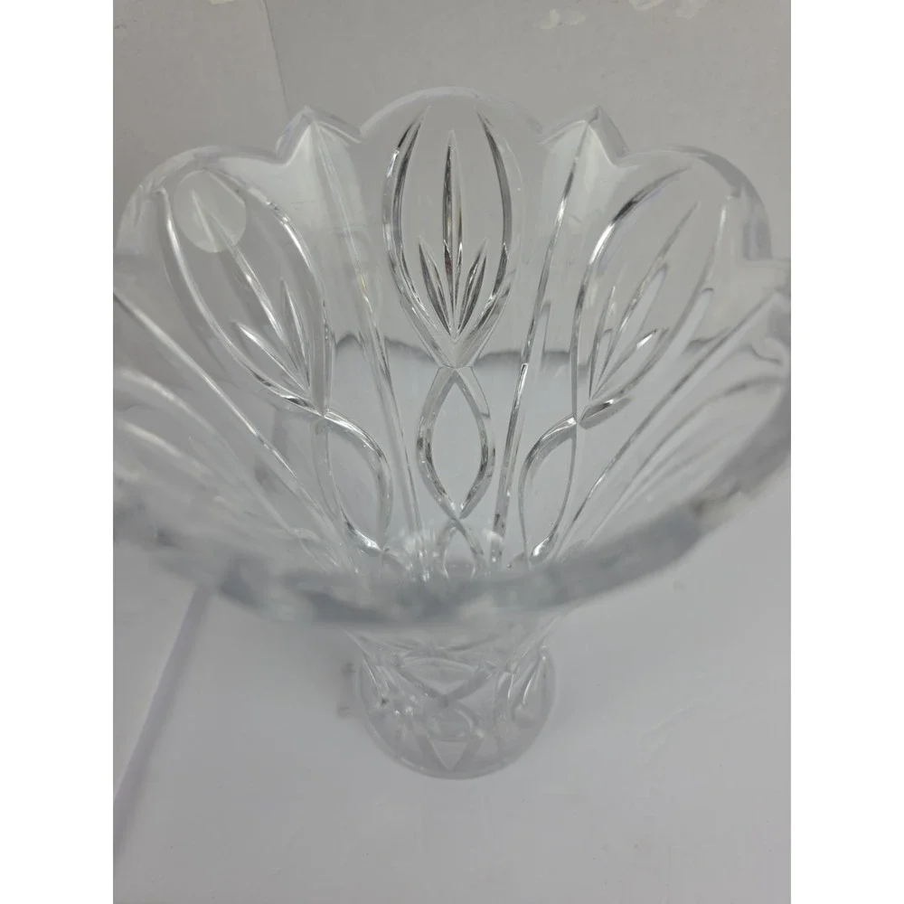 Lenox Wedding Braid Full Lead Crystal Vase Glam 9.25